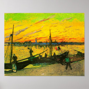 Kolen Barges Van Gogh Fine Art Poster