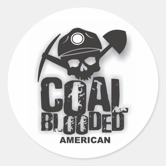 KOLEN BLOED AMERICAN.jpg Ronde Sticker (Voorkant)