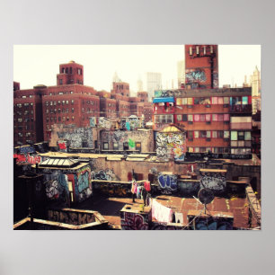 Kolen en graffiti, middelgroot poster