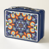Kolen Kaleidoscoop Metalen Lunchbox (Achterkant)