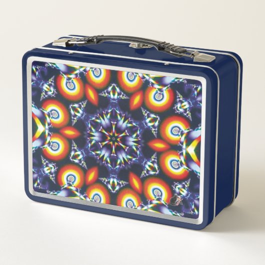 Kolen Kaleidoscoop Metalen Lunchbox (Achterkant)