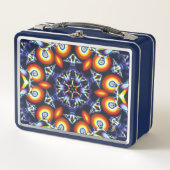 Kolen Kaleidoscoop Metalen Lunchbox (Voorkant)