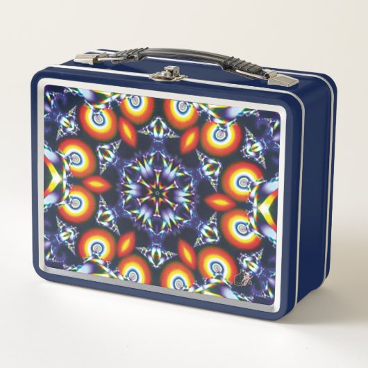Kolen Kaleidoscoop Metalen Lunchbox (Voorkant)