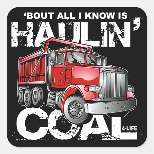KOLEN VAREN VIERKANTE STICKER (Voorkant)