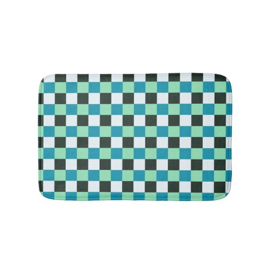 Kolen wit Blauwgroen blauw Aqua Turquoise Pset Badmat (Voorkant)