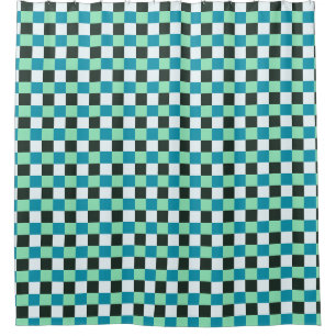 Kolen wit Blauwgroen blauw Aqua Turquoise Pset Douchegordijn