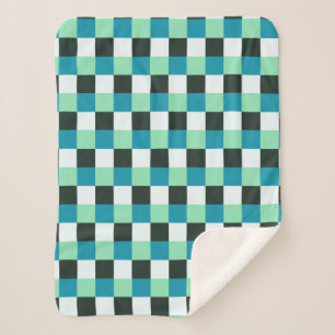 Kolen wit Blauwgroen blauw Aqua Turquoise Pset Sherpa Deken