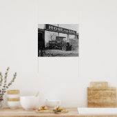 Kolenbezorgingswagen, 1925. Oude foto Poster (Keuken)
