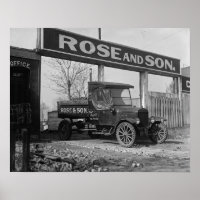Kolenbezorgingswagen, 1925. Oude foto