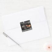 KOLENMIJNBOUW IS DOORGAAND VIERKANTE STICKER (Envelop)