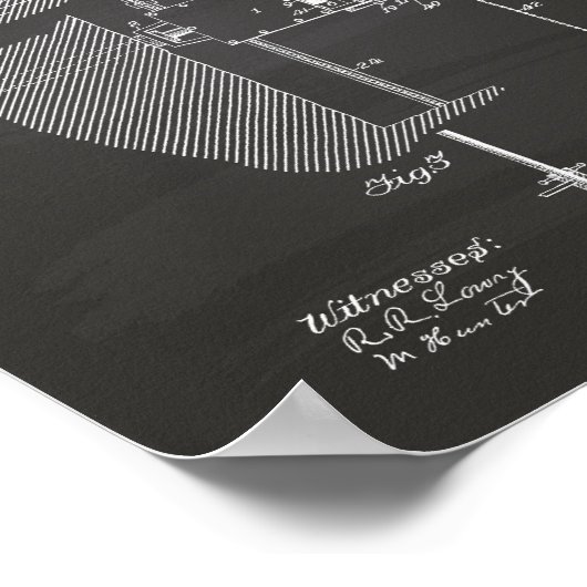 Kolenmijnbouwmachine 1903 Kunstkurkbord Poster (Hoek)