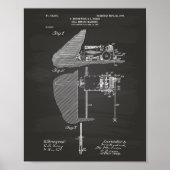 Kolenmijnbouwmachine 1903 Kunstkurkbord Poster (Voorkant)