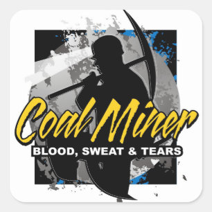 KOLENMIJNER, bloed, zweet & tranen Vierkante Sticker