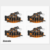 KOLENMIJNWERKER 4-LIFE RECHTHOEKIGE STICKER (Vel)