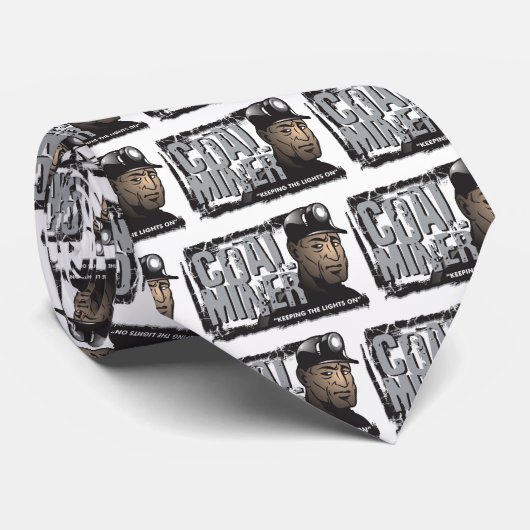 kolenmijnwerker die het licht aanhoudt stropdas (Opgerold)