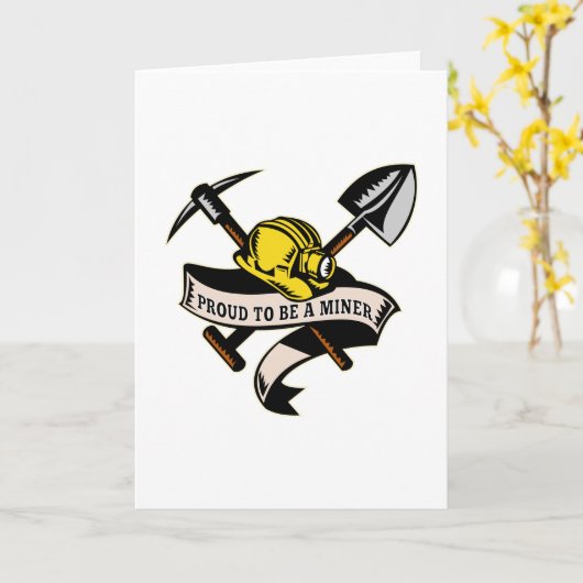 kolenmijnwerker pet schoenlepel pickap kaart (Gele Bloem)