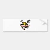 kolenmijnwerker pet schoppen bumpersticker (Voorkant)