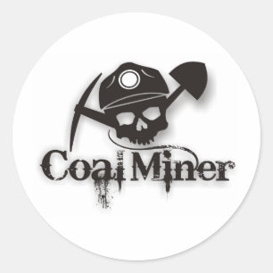 kolenmijnwerker ronde sticker