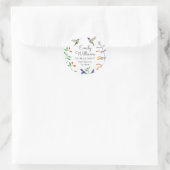 Koleradres van kolibrie ronde sticker (Tas)