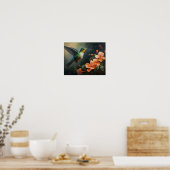 Kolerakolibri Schilderij Kunstprint Poster (Keuken)