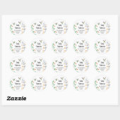 Kolerij-adres Ronde Sticker (Vel)