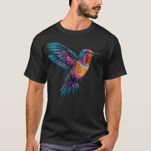 Kolerportret Kunstwerk Tropisch Kolibrie Liefhebbe T-shirt