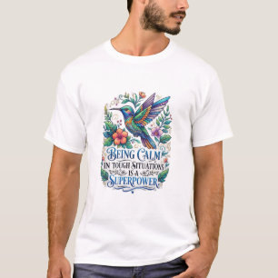 Kolertt-shirts met kolibrie-inspiratie t-shirt