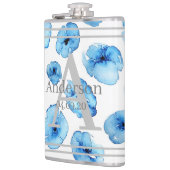 Kolf - Aangepaste blauwe papavers Heupfles (Links)