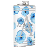 Kolf - Aangepaste blauwe papavers Heupfles (Rechts)