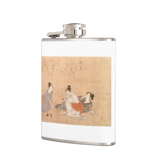 Kolf drie gekweekte vrouwen Japanse kunst Heupfles (Links)