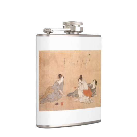 Kolf drie gekweekte vrouwen Japanse kunst Heupfles (Rechts)