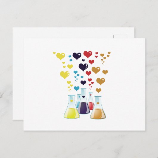 Kolf, erlenmeyer, beaker, chemie, laboratorium feestdagenkaart (Voorkant / Achterkant)