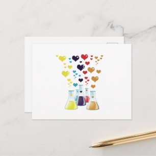Kolf, erlenmeyer, beaker, chemie, laboratorium feestdagenkaart