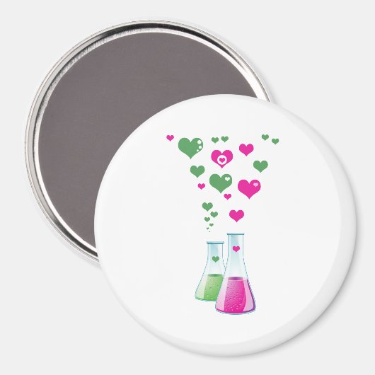 Kolf, erlenmeyer, beaker, chemie, laboratorium magneet (Voorkant / Achterkant)