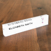 Kolf, erlenmeyer, beaker, chemie, laboratorium naambordje (Zijkant)