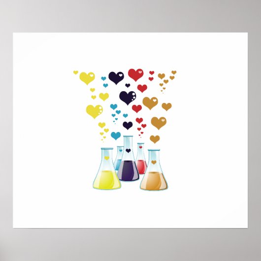 Kolf, erlenmeyer, beaker, chemie, laboratorium poster (Voorkant)
