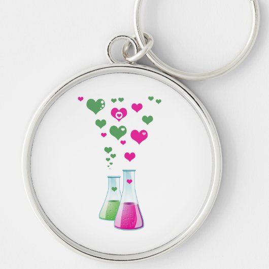 Kolf, erlenmeyer, beaker, chemie, laboratorium sleutelhanger (Voorkant)