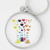 Kolf, erlenmeyer, beaker, chemie, laboratorium sleutelhanger (Voorkant)