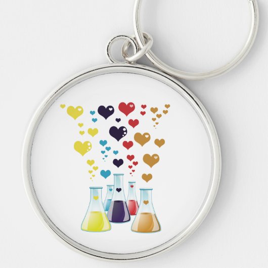 Kolf, erlenmeyer, beaker, chemie, laboratorium sleutelhanger (Voorkant)