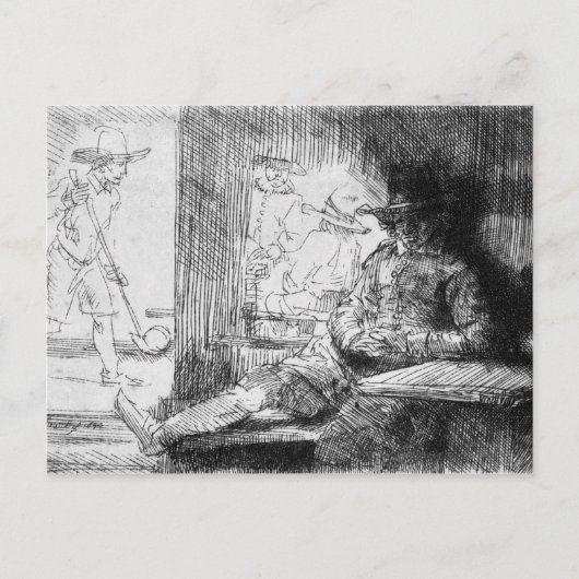 Kolf game, 1654 briefkaart (Voorkant)