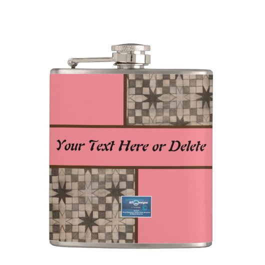 Kolf Klein (Perzik LED S.C.C.) RFPMD-ontwerpen ©️2 Heupfles (Voorkant)