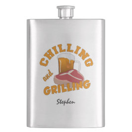 Kolf met aangepaste naam voor chilling en grilling heupfles