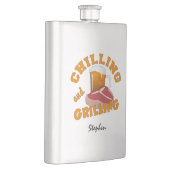 Kolf met aangepaste naam voor chilling en grilling heupfles (Rechts)