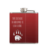 Kolf met Beer op basis van stamhout, aangepaste Be Heupfles (Achterkant)