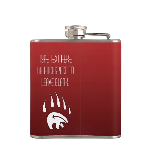 Kolf met Beer op basis van stamhout, aangepaste Be Heupfles (Achterkant)