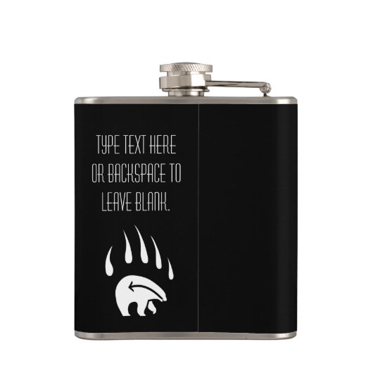 Kolf met Beer op basis van stamhout, aangepaste Be Heupfles (Achterkant)