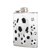 Kolf met meerdere Voetballen Heupfles (Links)