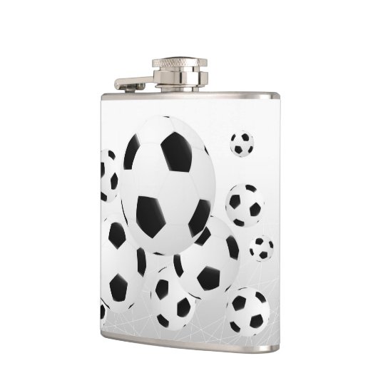 Kolf met meerdere Voetballen Heupfles (Links)