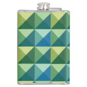 Kolf met vinylwikkel - meerkleurige driehoeken heupfles (Achterkant)