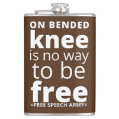 kolf "OP GEVOEDE KNEE..." Heupfles (Voorkant)